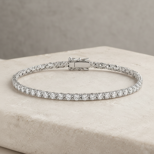 Silbernes Armband aus Edelstahl